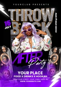 Throwback Night Club Party Flyer A5 template