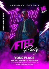 Throwback Night Club Party Flyer A5 template