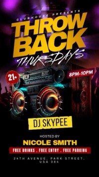 throwback party Instagram Story template