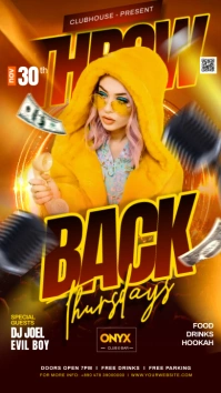 throwback party Historia de Instagram template