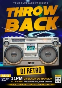 Throwback Party A5 template
