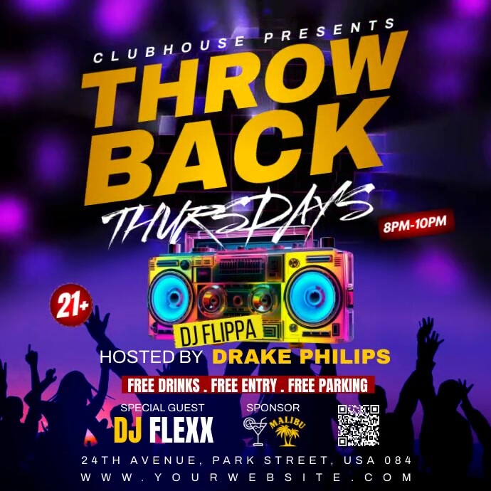THROWBACK THURSDAY FLYER TEMPLATE DESIGN | PosterMyWall