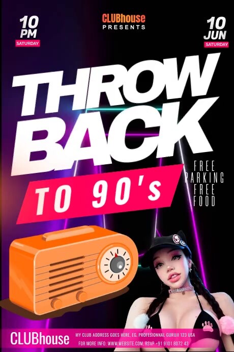 throwback thursday night party Template | PosterMyWall