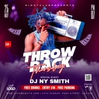 Throwback Thursday Night Party Square (1:1) template