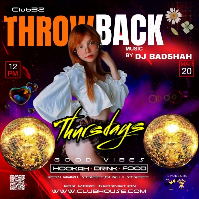 Plantilla de throwback thursday night party | PosterMyWall