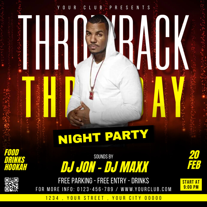 Throwback Thursday Night Party Template | PosterMyWall