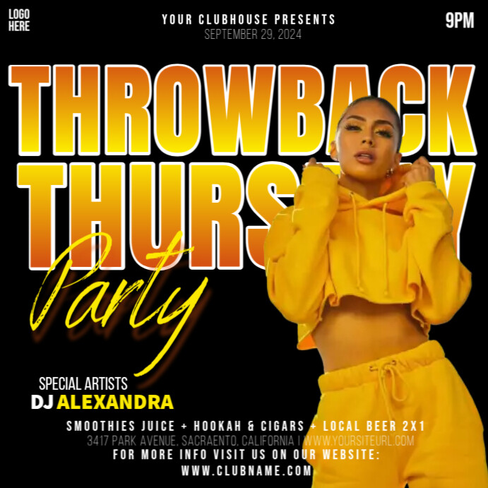 Throwback Thursday Party Template | PosterMyWall