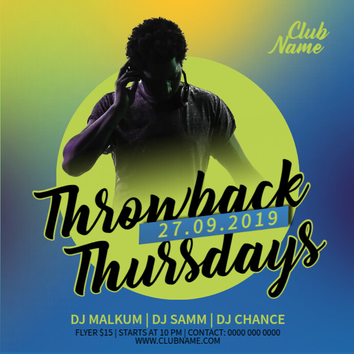 Throwback Thursday Party Template | PosterMyWall