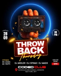 Throwback Thursday Party template Instagram Portrait