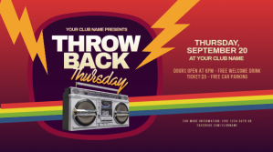 Throwback Thursday Party Twitter Post template