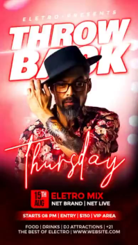 Throwback Thursday party video Instagram Story template