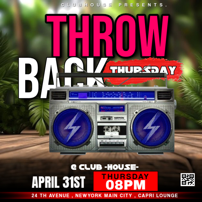 Throwback Cb Rilo Throwback Thursday Event Square Template | PosterMyWall