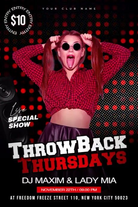 Throwback Thursday Prom Plantilla de Throwback Thursdays | PosterMyWall