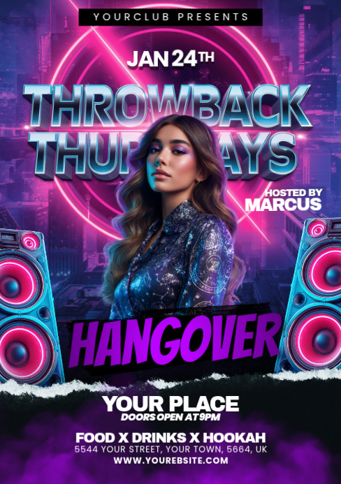 Throwback Thursday Party A5 Template | PosterMyWall