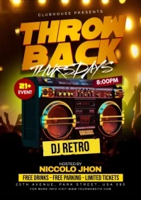 throwback thursdays flyer A5 template