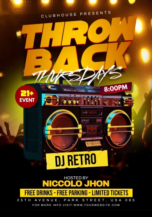 throwback thursdays flyer Template | PosterMyWall
