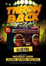 throwback thursdays flyer A5 template