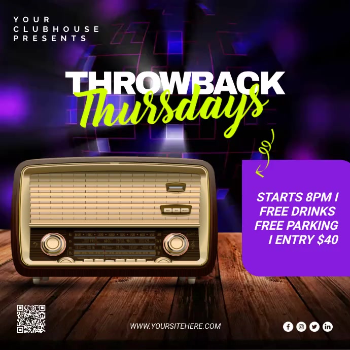 Throwback Thursdays Instagram template | PosterMyWall