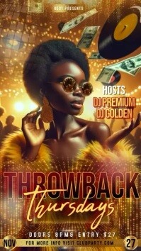 Thursday Throw Back Party Template | PosterMyWall