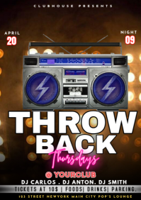 throwback thusdays night flyers A3 template