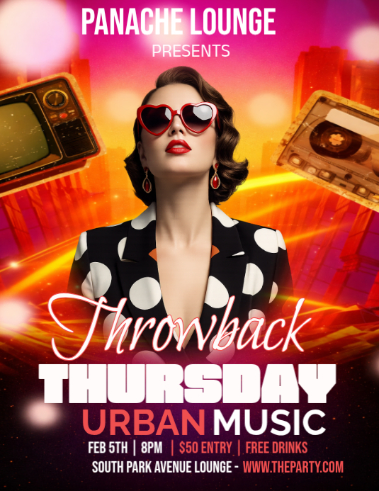 Throwback Urban Music Event Flyer Template | PosterMyWall