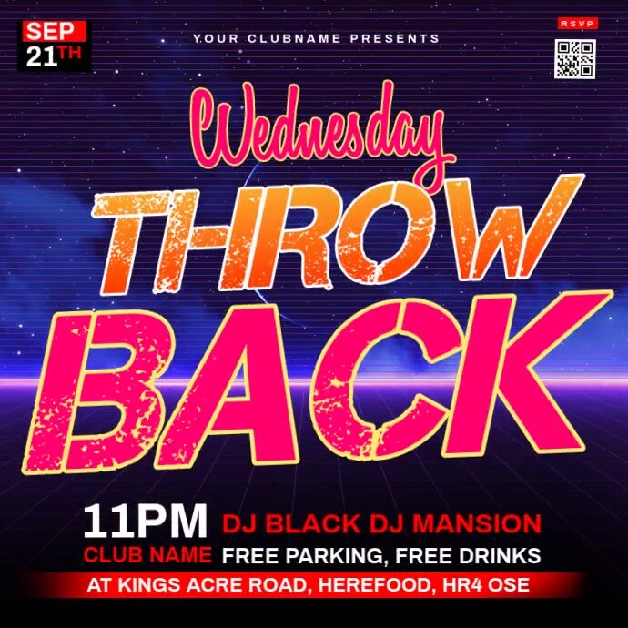 Kick Back Wednesday Plantilla de Throwback Wednesday | PosterMyWall