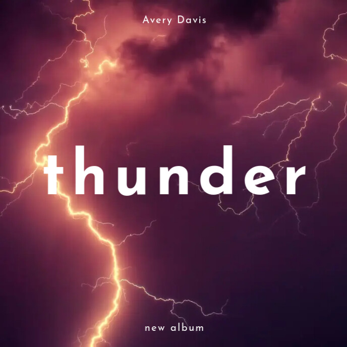 Thunder Album Cover Template PosterMyWall Thunder Album Cover Template PosterMyWall