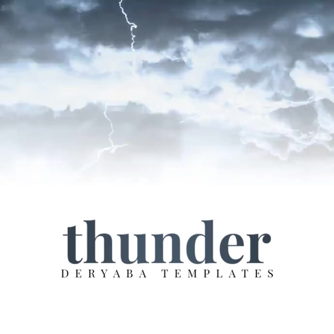 Thunder Music Video Album Cover Quadrato (1:1) template