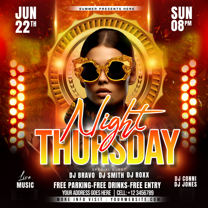 THURSDAY 3D PARTY Template | PosterMyWall