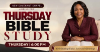Brown Bible Study Event Ibinahaging Larawan sa Facebook Template