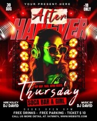 Thursday Club Party Flyer Instagram Portrait template