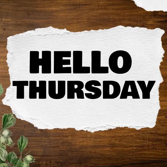 THURSDAY Template | PosterMyWall