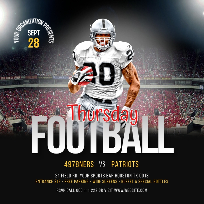 Thursday Football Poster template