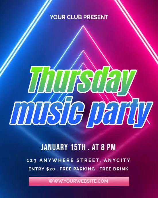 Copy of Thursday music party | PosterMyWall