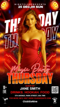 Thursday nigh party Instagram Story template