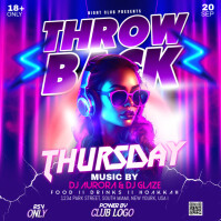 Thursday Night Club Party Instagram Post template
