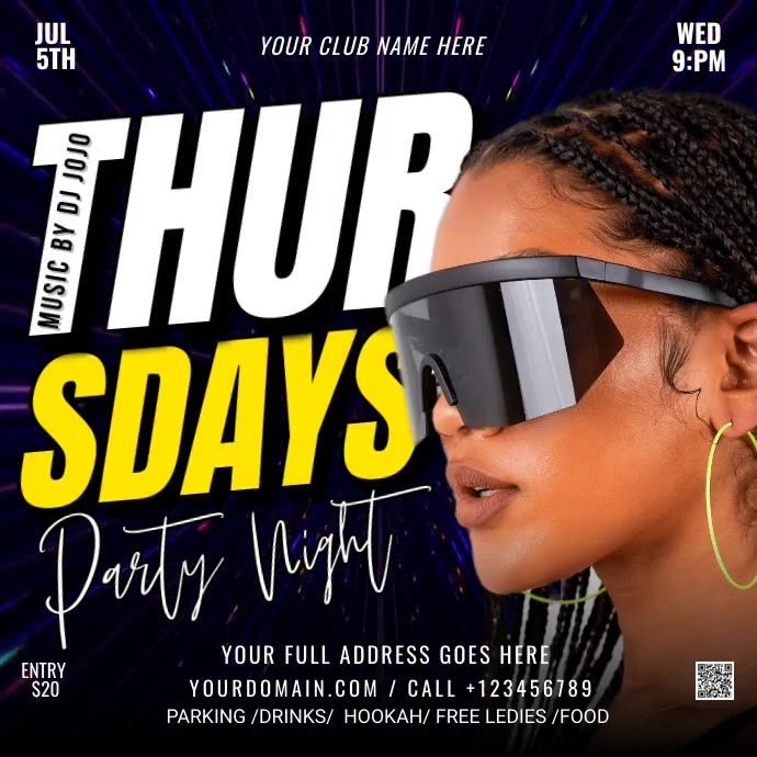 Thursday night Instagram Post template