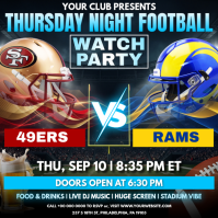 Zwart Football Watch Party Post Instagram Template