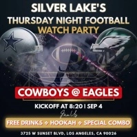 Thursday Night Football: Dallas Cowboys vs Philadelphia Eagles Watch Party Instagram Post Template