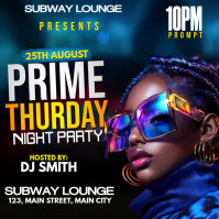 thursday night party Publicação no Instagram template