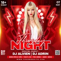 Thursday Night Party Square (1:1) template