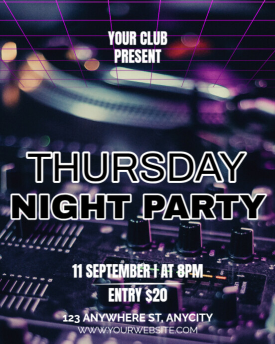 Copy of THURSDAY NIGHT PARTY | PosterMyWall