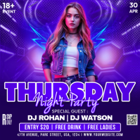 Thursday Night Party Quadrato (1:1) template
