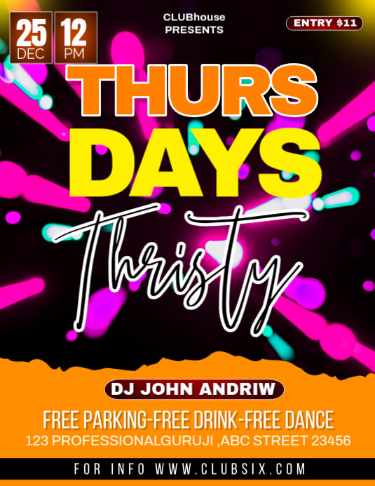 Copy of thursday night party | PosterMyWall
