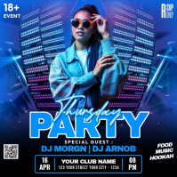 Thursday Night Party Square (1:1) template