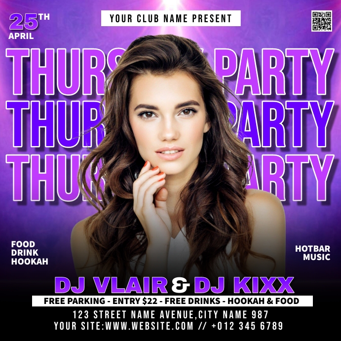 Thursday Night Party Template PosterMyWall