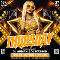 Negro Night Party Pos Instagram Template