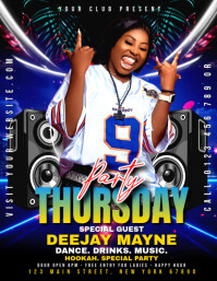 Thursday Night Party Flyer template