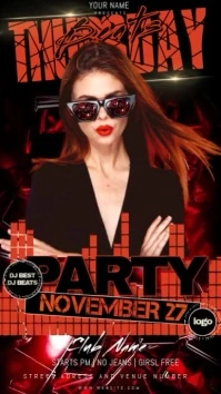 Thursday or Friday Party Event Video Template Instagram Story