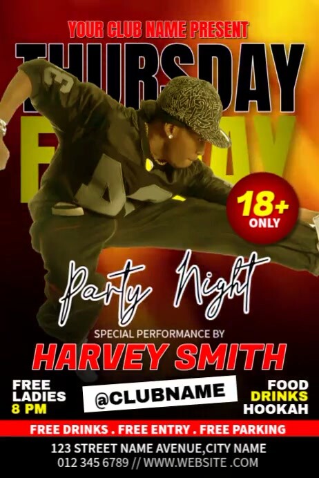 Thursday Party Poster template